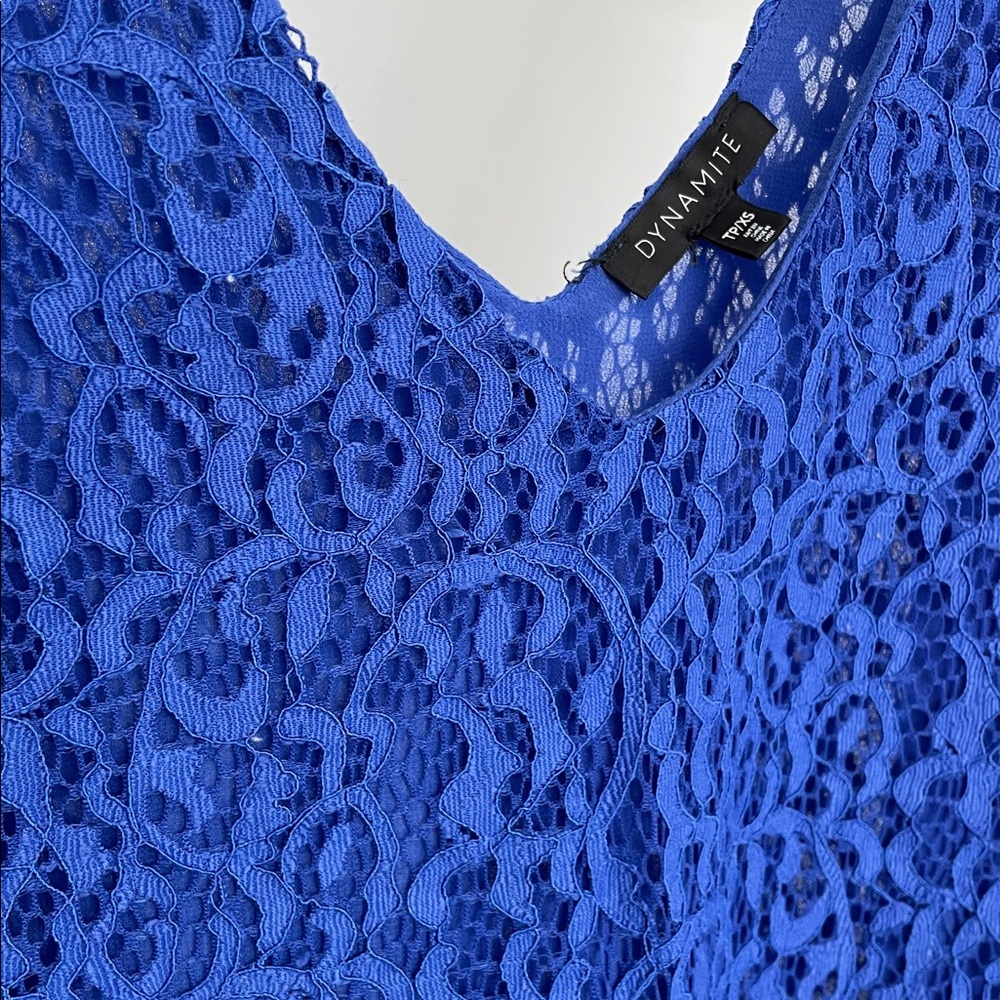 Dynamite Royal Blue Lace V-Neck Camisole